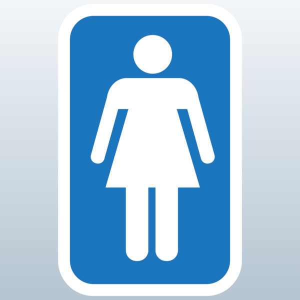Women's Restroom Sign 3D Model Made with 123D unknown - ClipArt ...
