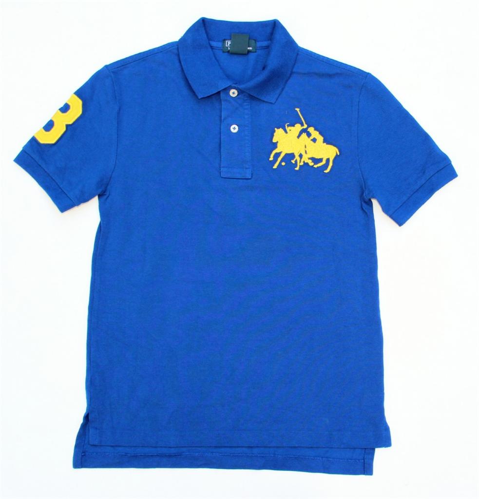 New Ralph Lauren Boys Toodler Polo Shirt Royal Blue Size 9 12 18 ...