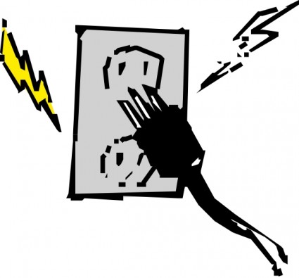 Electrical Outlet And Plug clip art Free vector in Open office ...