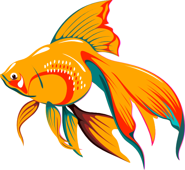 Gold Fish clip art - vector clip art online, royalty free & public ...