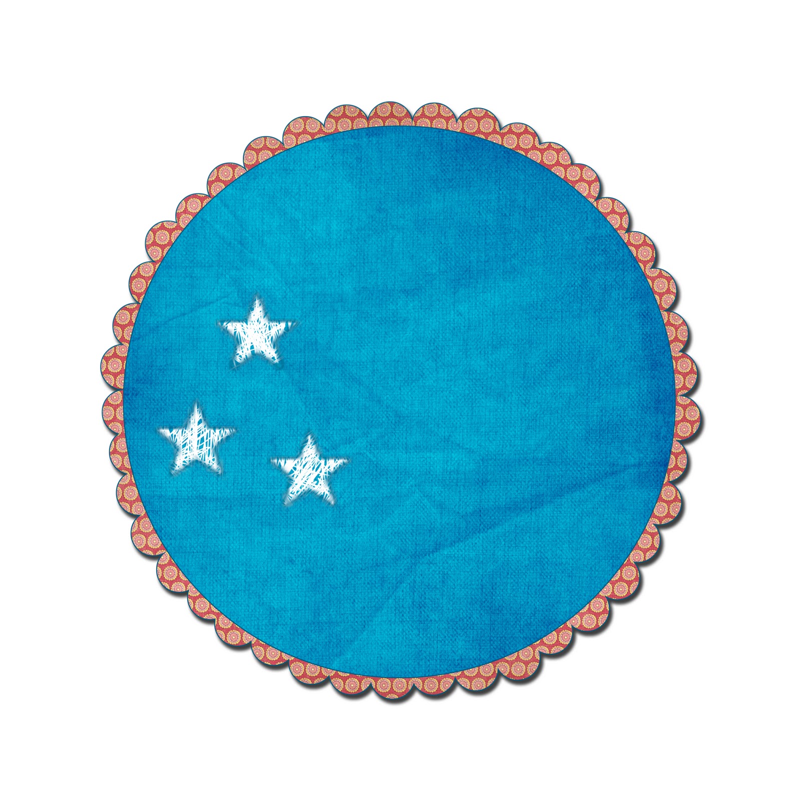 Frolicking Night Owl: Scalloped Circle Tags
