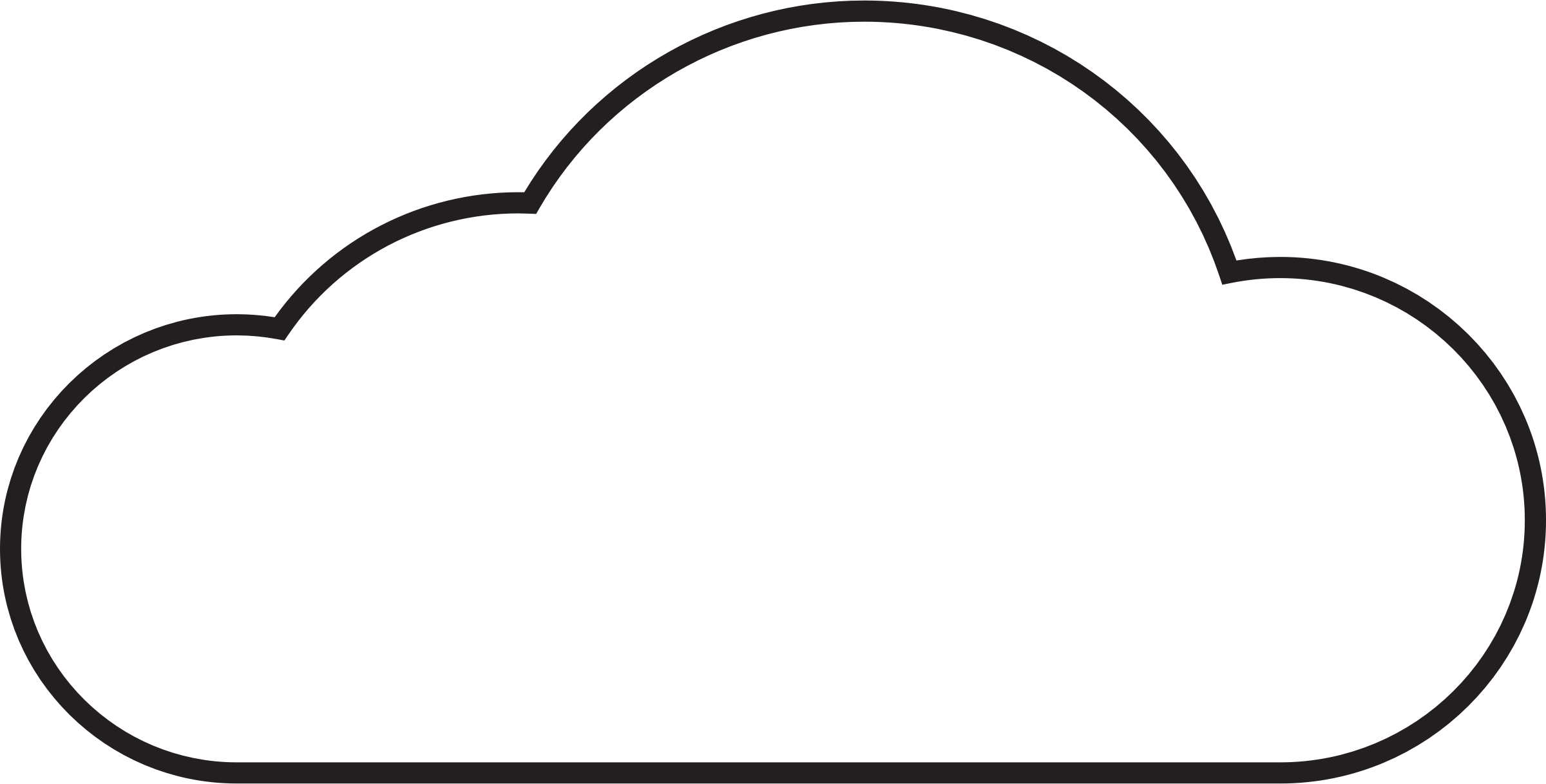 Cloud Outline - Clipartion.com
