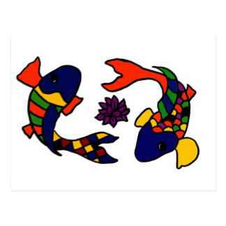 Koi Cartoon Postcards | Zazzle
