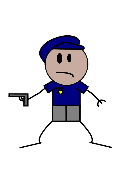 Police Stick Figure Clipart, vector clip art online, royalty free ...