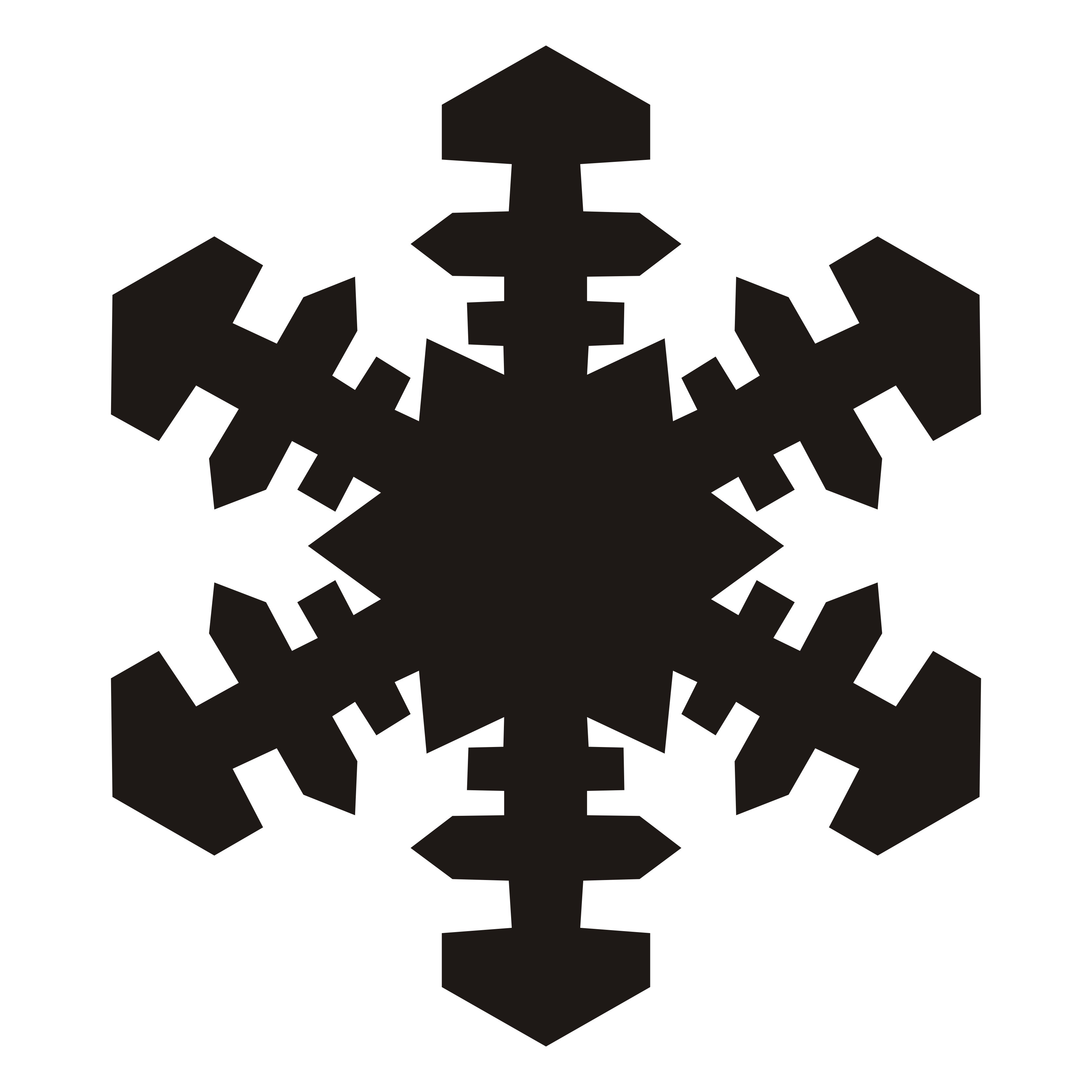 Snowflake clipart black and white no background