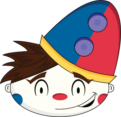 Cartoon Of The Cute Clown Make Up Clip Art, Vector Images ...