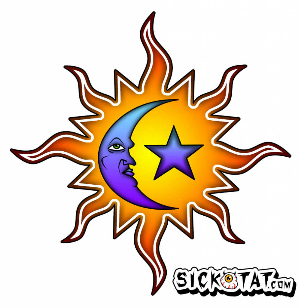 Sun Moon Art - Wall Graffiti Art