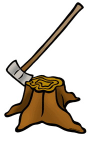 Ax at Root of Tree Free LDS Clipart
