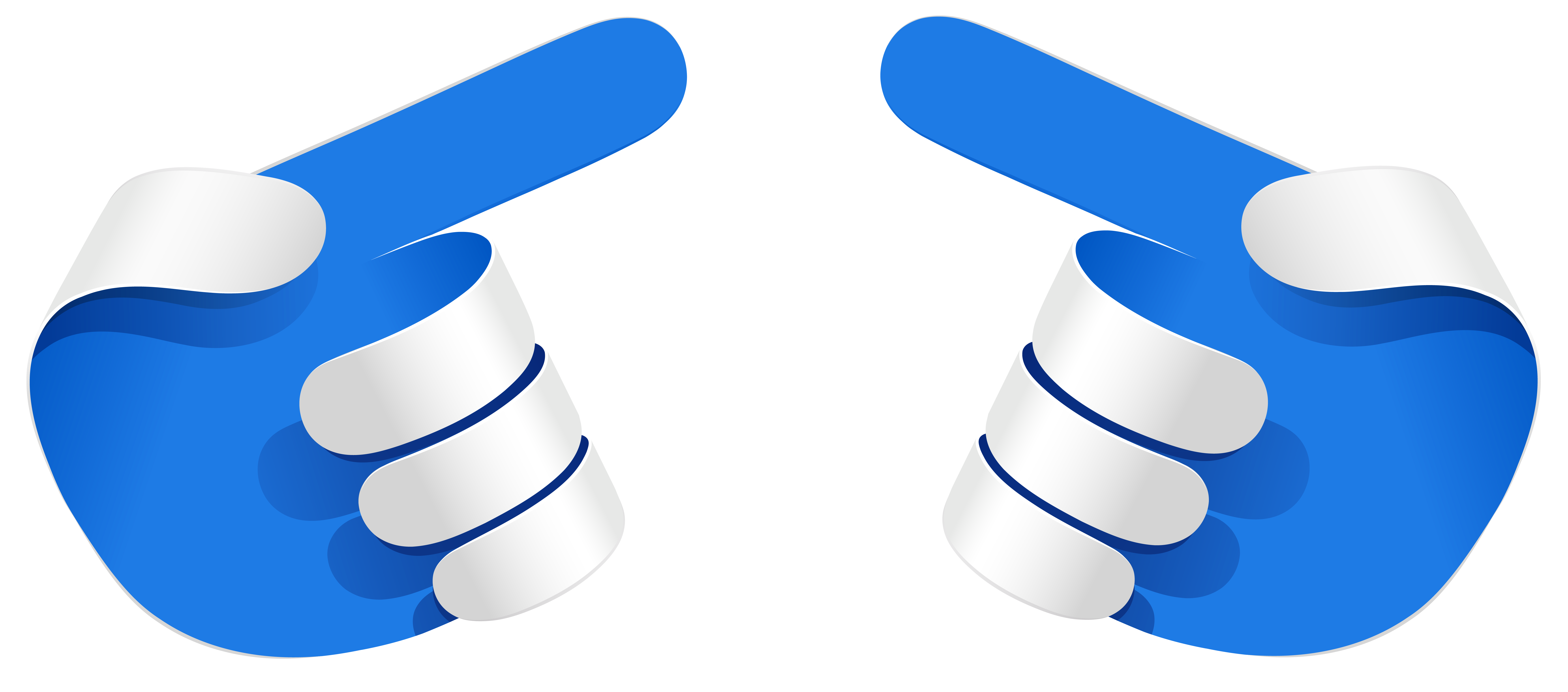 Blue Hands Arrows Transparent PNG Clip Art Image