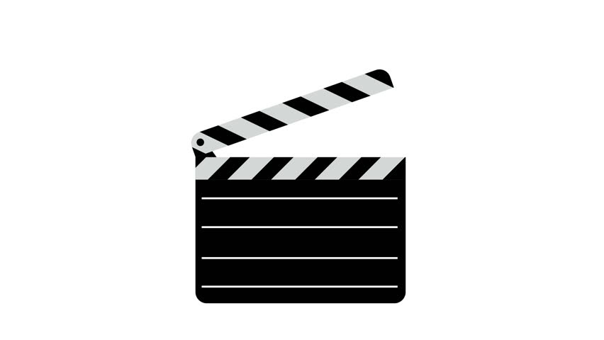 Animated Cinema Clapper With Alpha Mask Stock Footage Video ...
