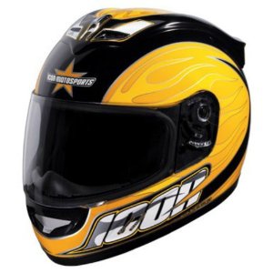 New Icon Mainframe Yellow Street Helmet: Sports & Outdoors