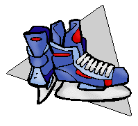 Ice Skates Clipart - Ice Skates on Colored Accents