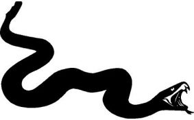 Simple Snake Silhouette Sticker - Car Stickers