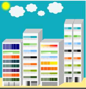 Simple City Skyscraper clip art - vector clip art online, royalty ...