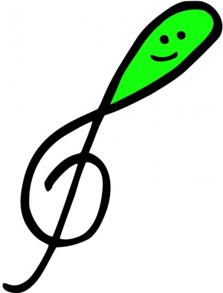 Happy treble clef Vector clip art - Free vector for free download