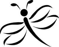 Pretty Dragonfly Outline Sticker - Car Stickers