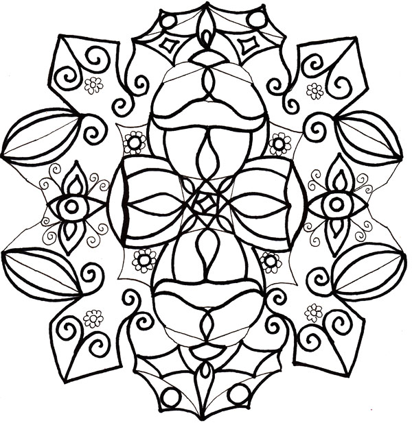 Winter Coloring Pages : Snowflakes Clip Art Black And White Winter ...