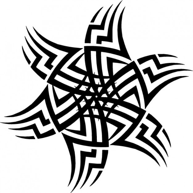 Tribal sun tatoo template icon vector | Download free Vector