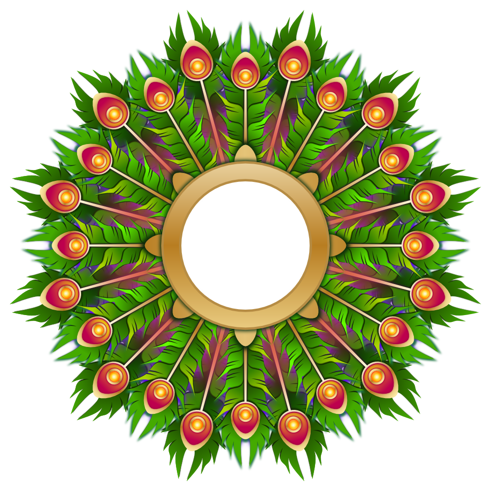 Clip Art: wrapping paper peacock feather wreath ...