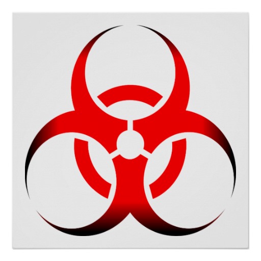 Biohazard Zombie Warning Poster from Zazzle.
