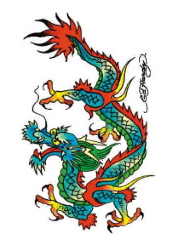 Drache EH - Art-Tattoos - Temporary Tattoos and Crystal Tattoos