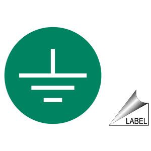 Earth Terminal Ground Symbol Label LABEL-SYM-18-c Shock Hazard