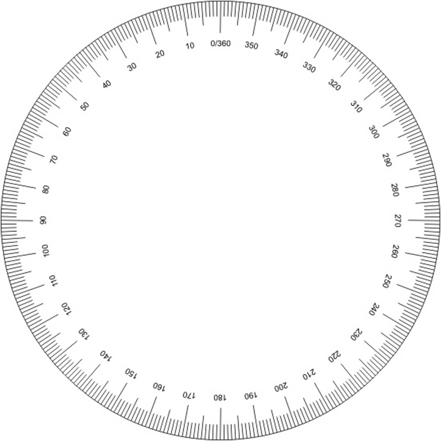 Printable Protractor 360