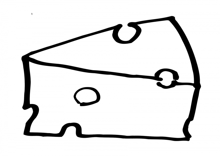 cheese drawings Colouring Pages
