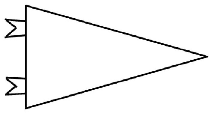 Sports pennant clipart