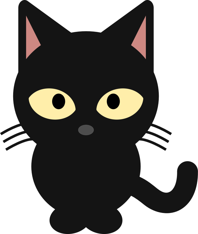 Black cat clip art free