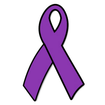 Purple Cancer Ribbon Clip Art