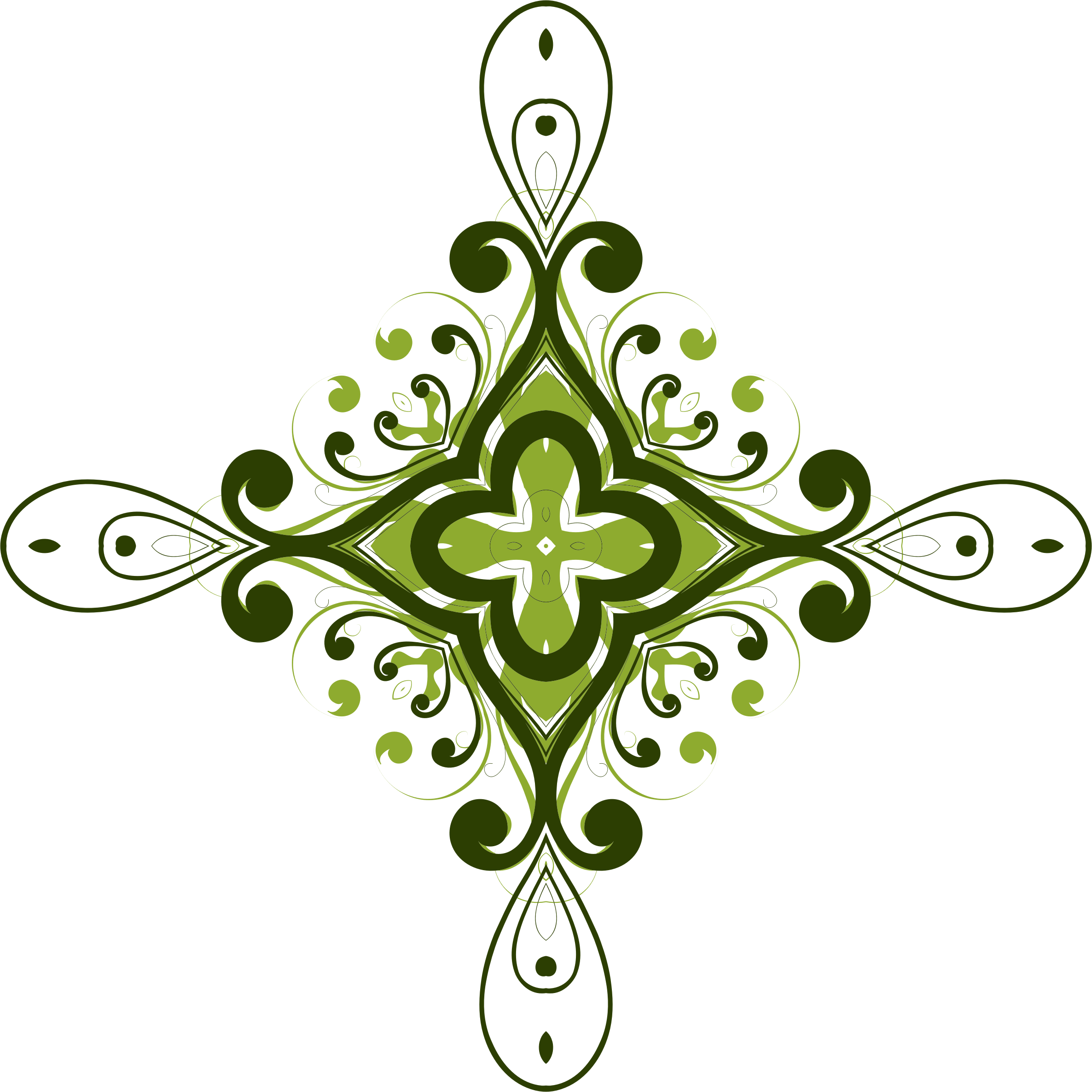 Clipart - Flourish Flower Design 4