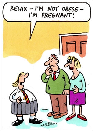 The English Blog: Cartoon: I'm not obese, I'm pregnant