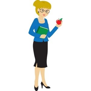 Teacher Clipart Image - A School Teacher Holding A Text Book ...