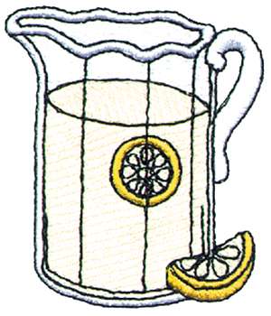 Lemonade Pitcher Embroidery Design