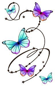 Swirling butterfly clipart