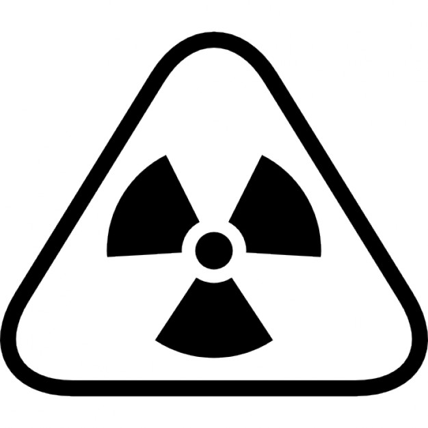 Radiation warning triangular sign Icons | Free Download