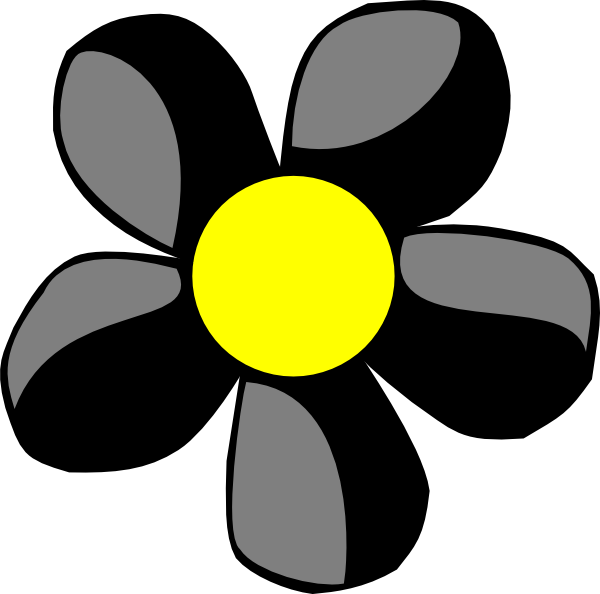 Black And White Daisy Clipart