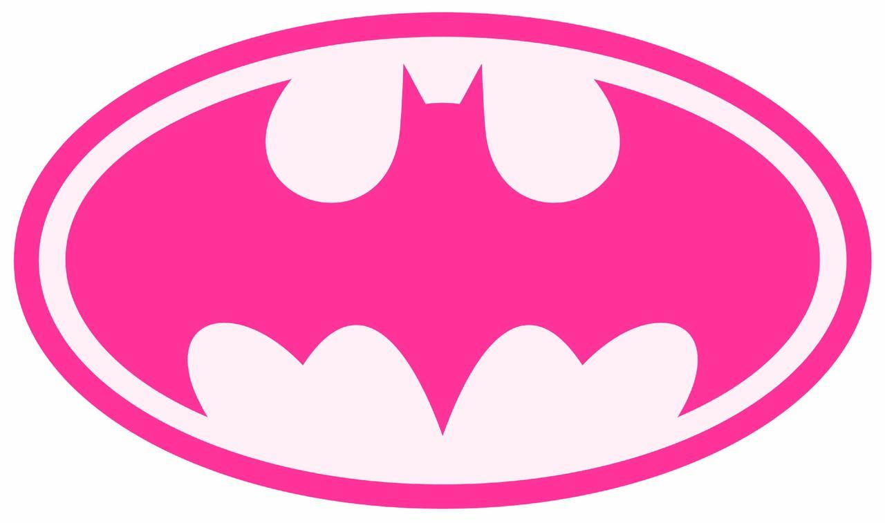 Pink Girl Batman Halloween or Everyday Logo Iron on Transfer ...