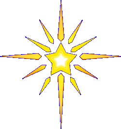 Christmas Star | Christmas Clip Art on Blue backdrop - Christart.
