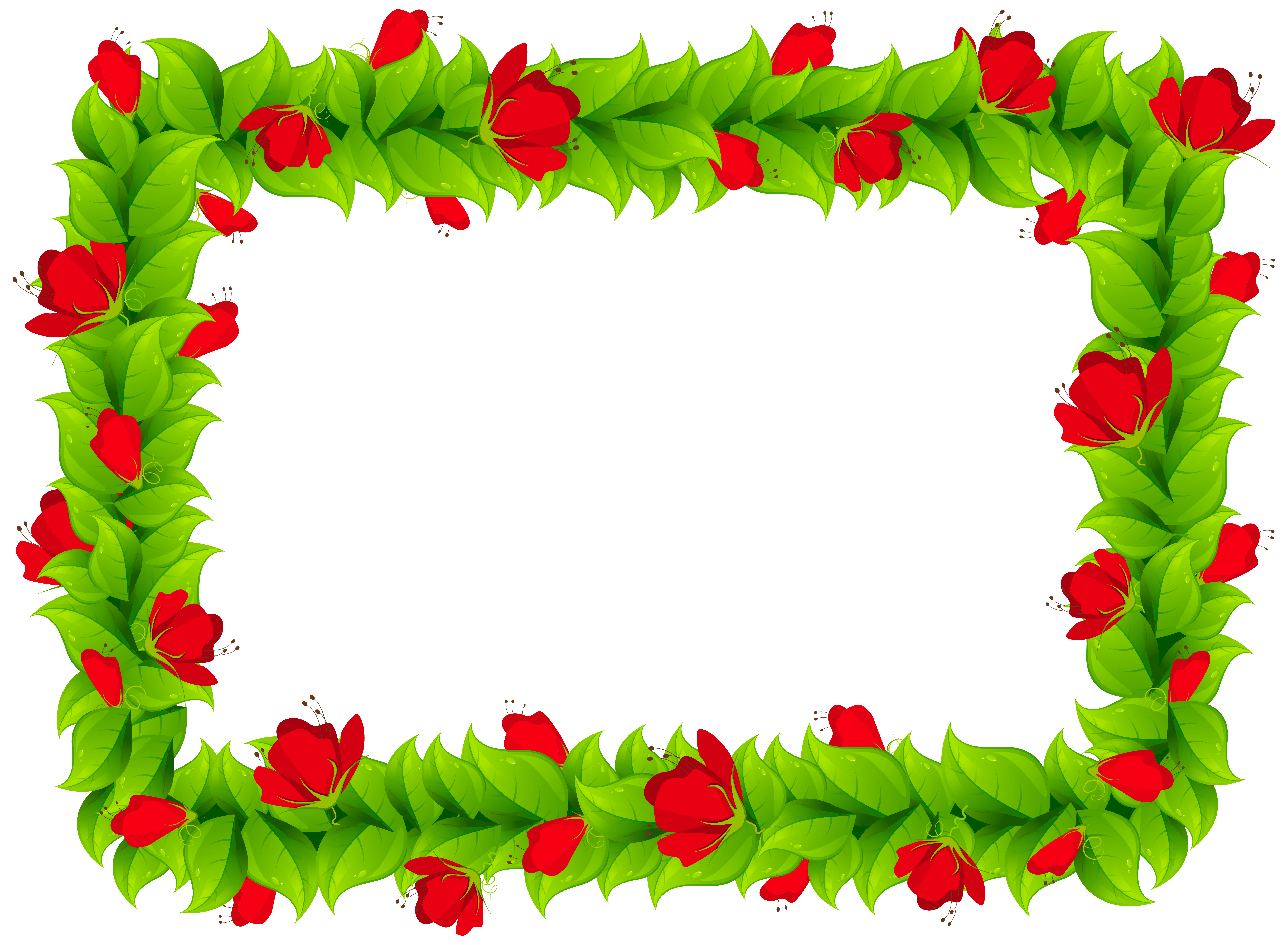 Floral Border Frame Clipart PNG Image