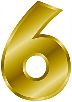Free gold-number-6 Clipart - Free Clipart Graphics, Images and ...