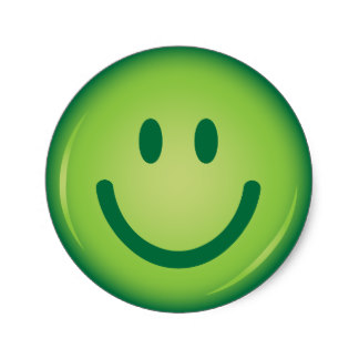 Green Smiley Face Stickers | Zazzle