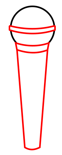 Drawing a cartoon microphone