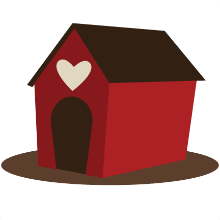 Cute dog house clipart