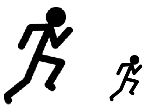 Stick man running clipart