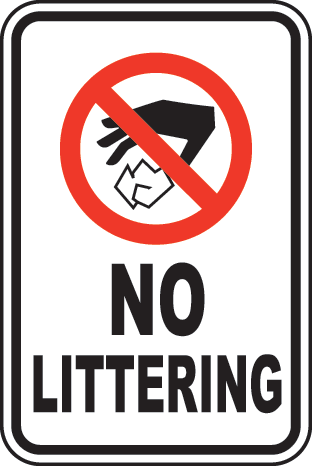 No Littering Clipart