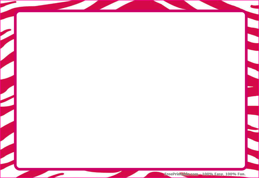 9 Best Images of Free Printable Zebra Paper Borders - Free Zebra ...