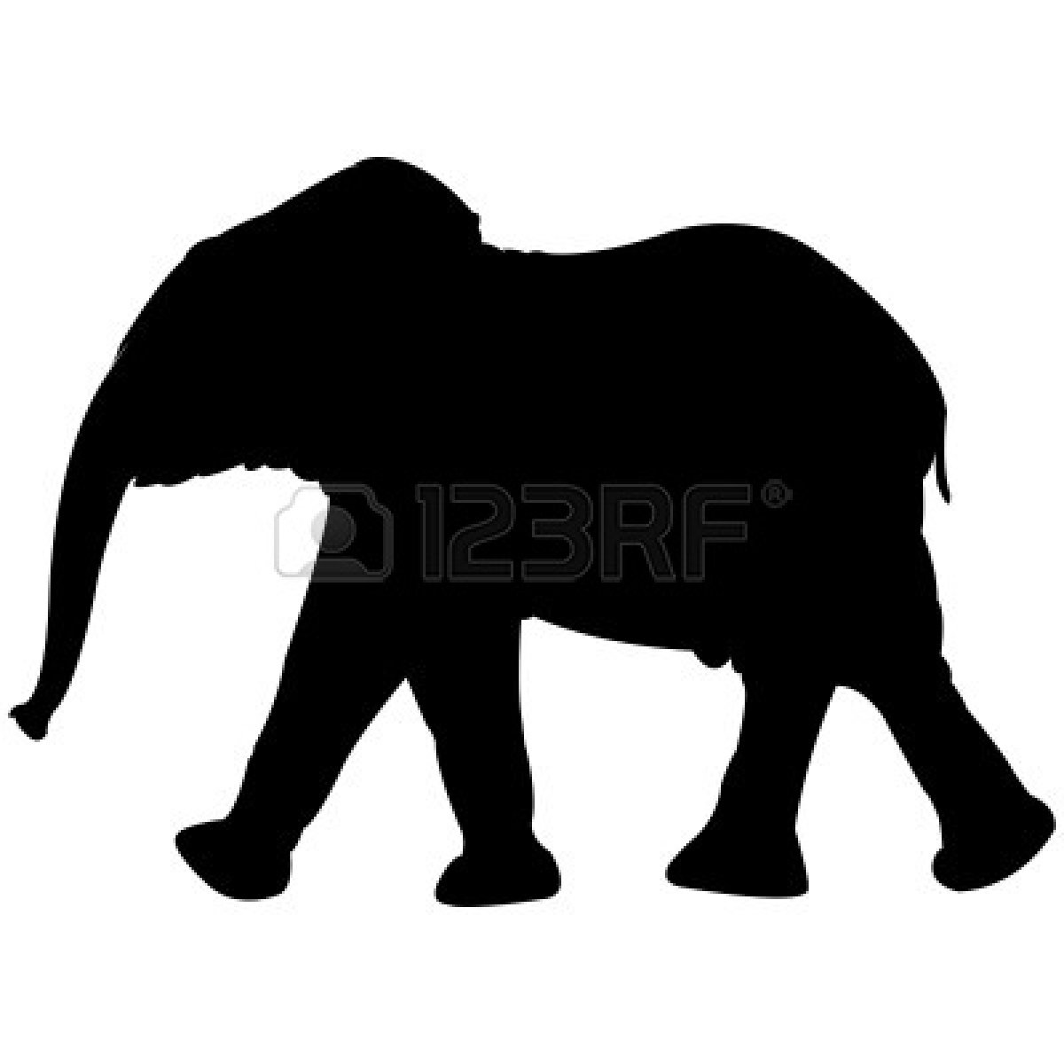 African elephant clipart silhouette