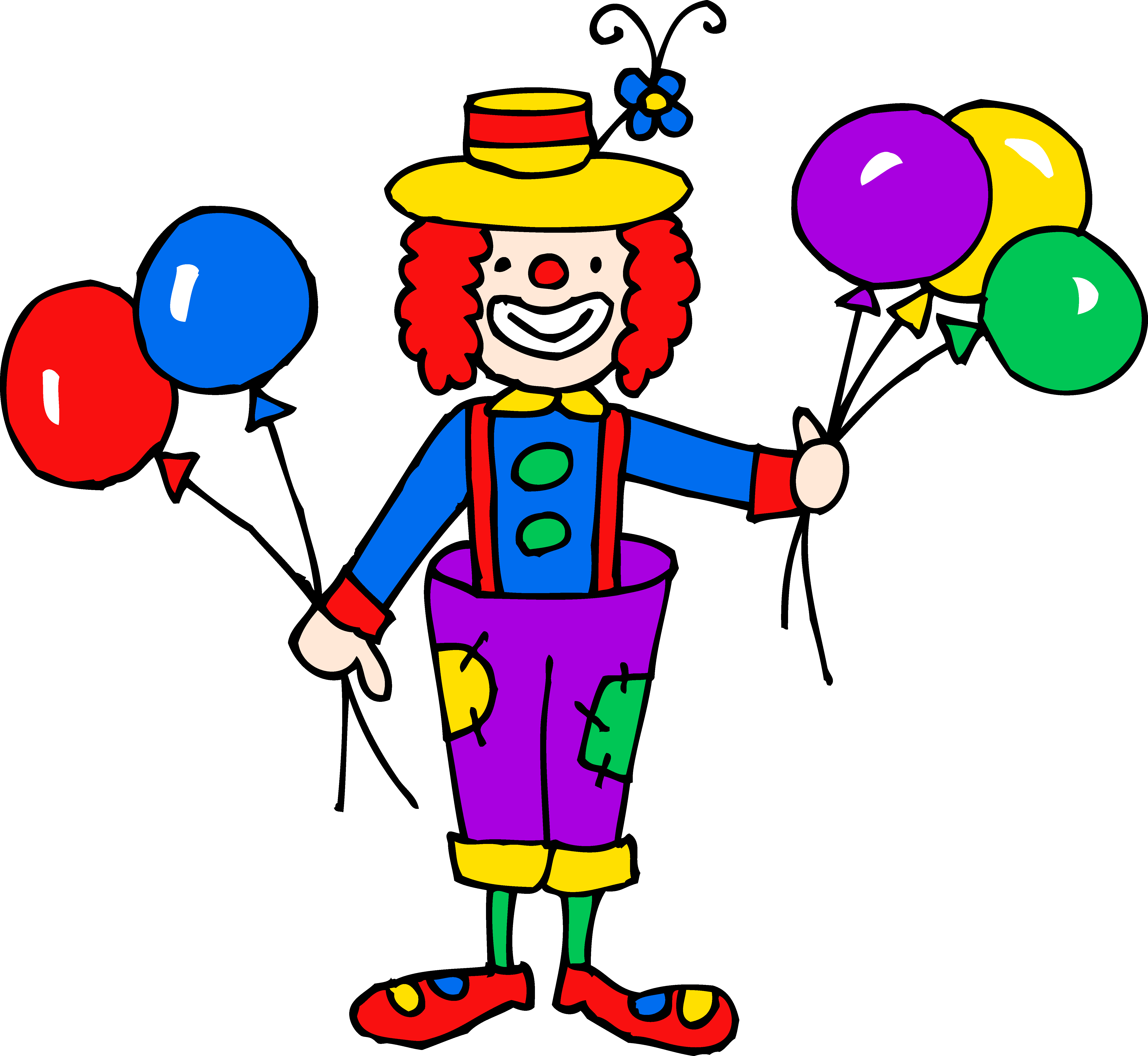 Cute clown clipart